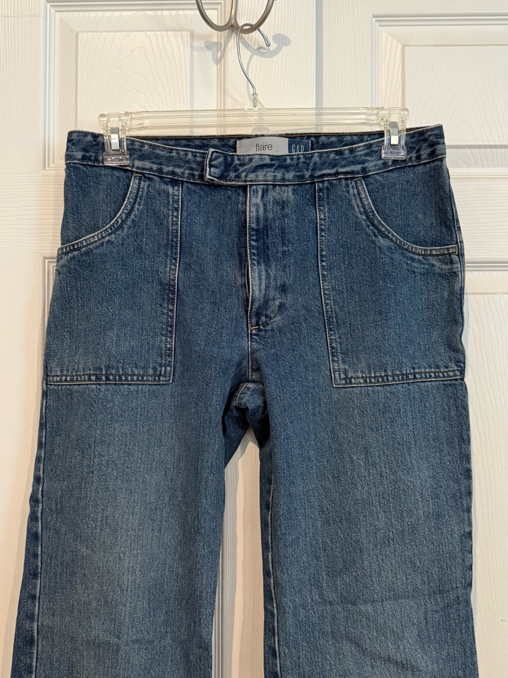 Vintage GAP Women's Dark Blue Flare Jeans